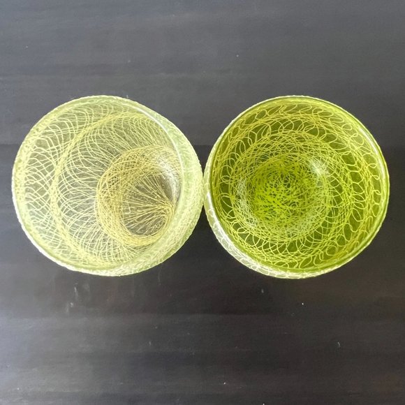 Set of 2 MCM Roly Poly Spaghetti String Drink Glasses // Color Craft Shat-R-Pruf - Picture 4 of 5